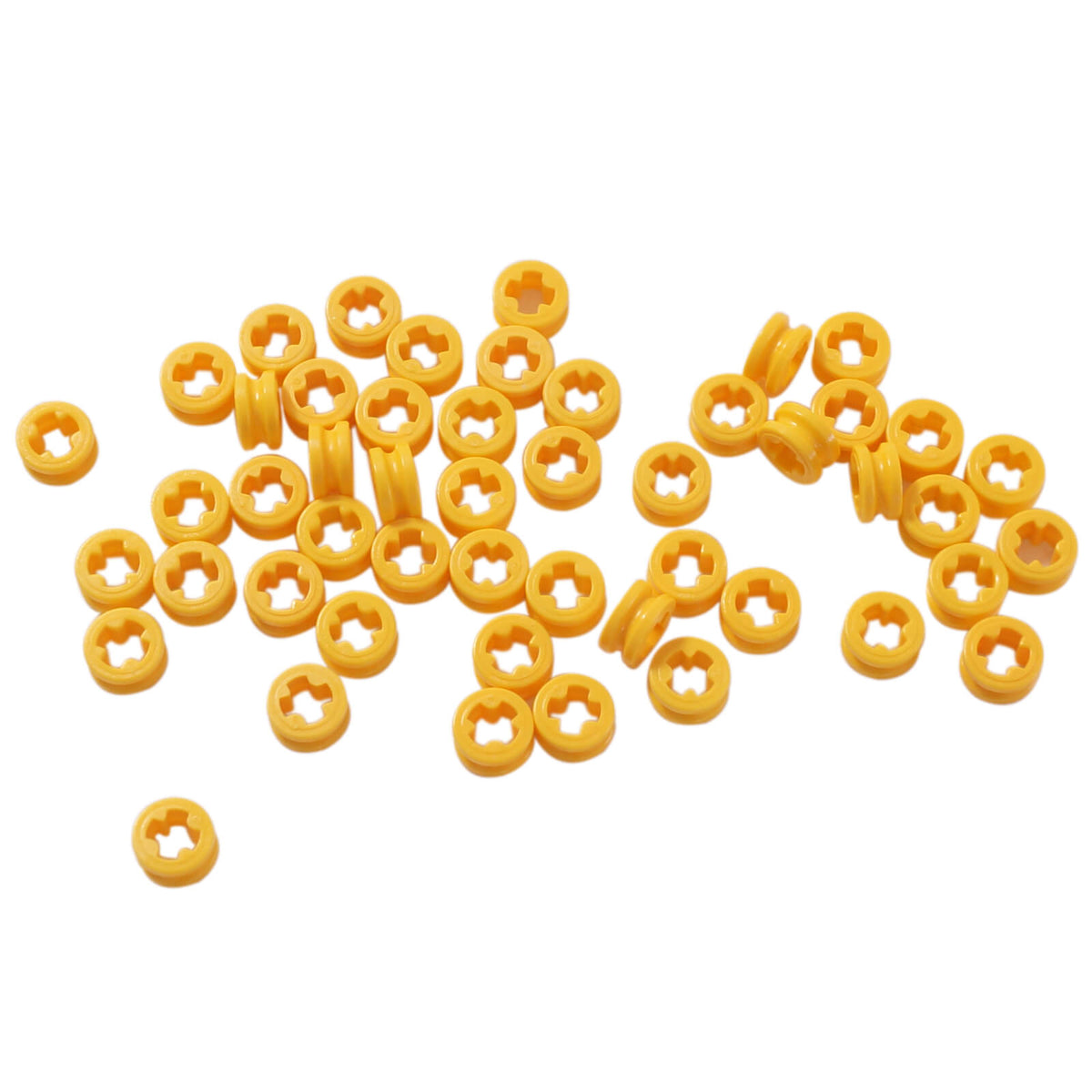 LEGO Technic Half Bush 1/2 Smooth 4265c in Yellow with cross-shaped axle opening