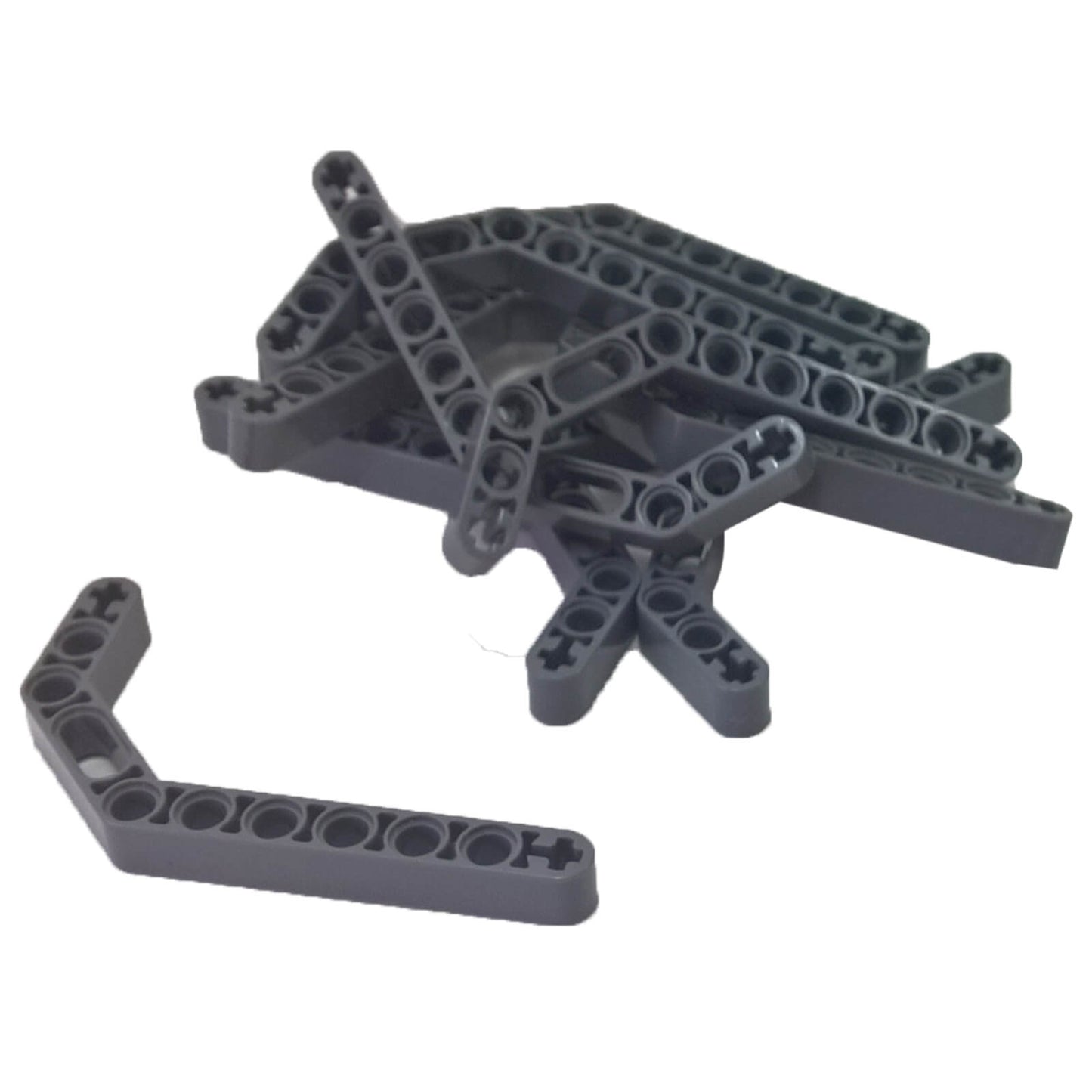 LEGO Technic double bent liftarm 1x11.5 part 32009, dark bluish gray