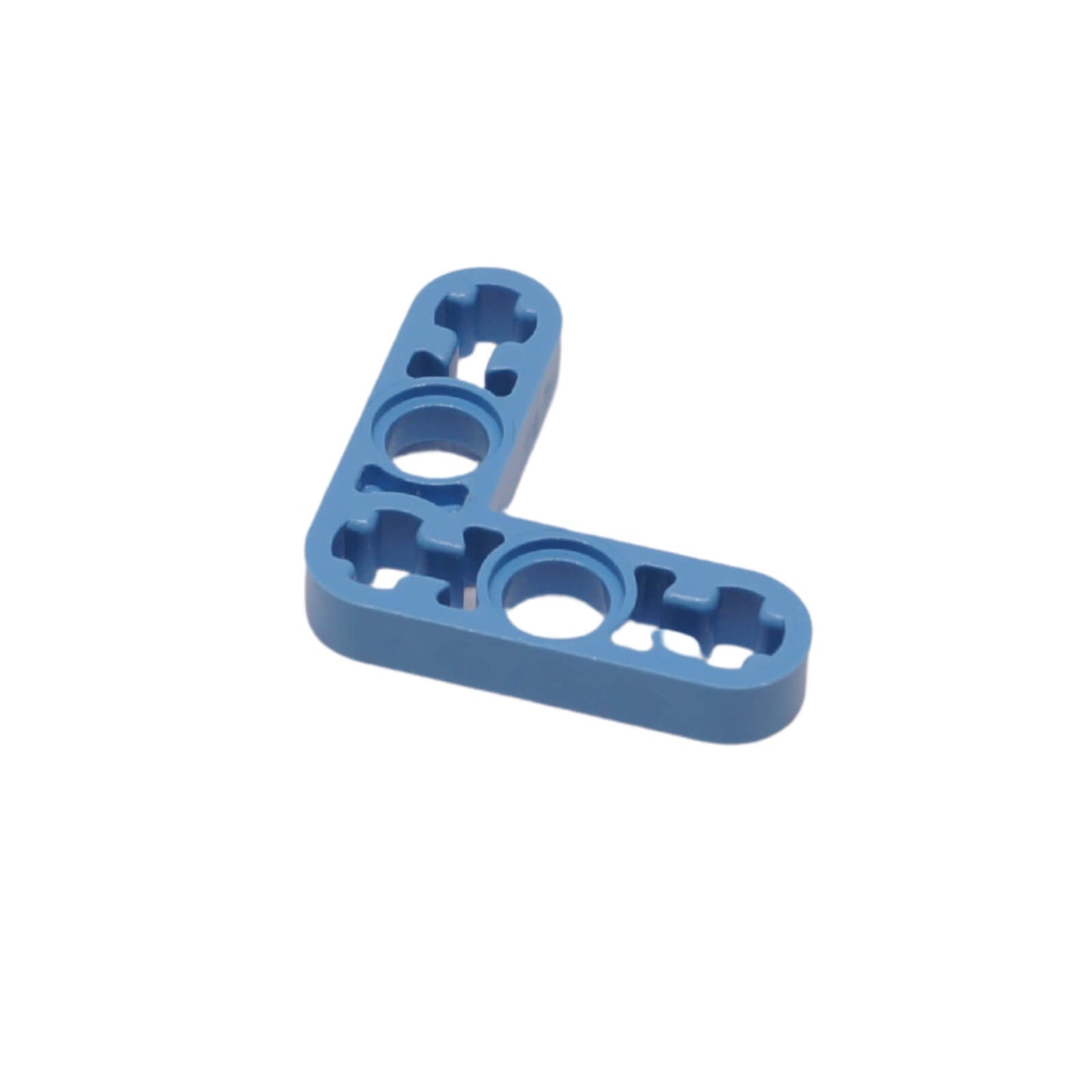 LEGO® Technic Liftarm Modified Bent Thin L-Shape 3 x 3 (Part 32526) in medium blue, used for compact angled Technic structures and frame connections
