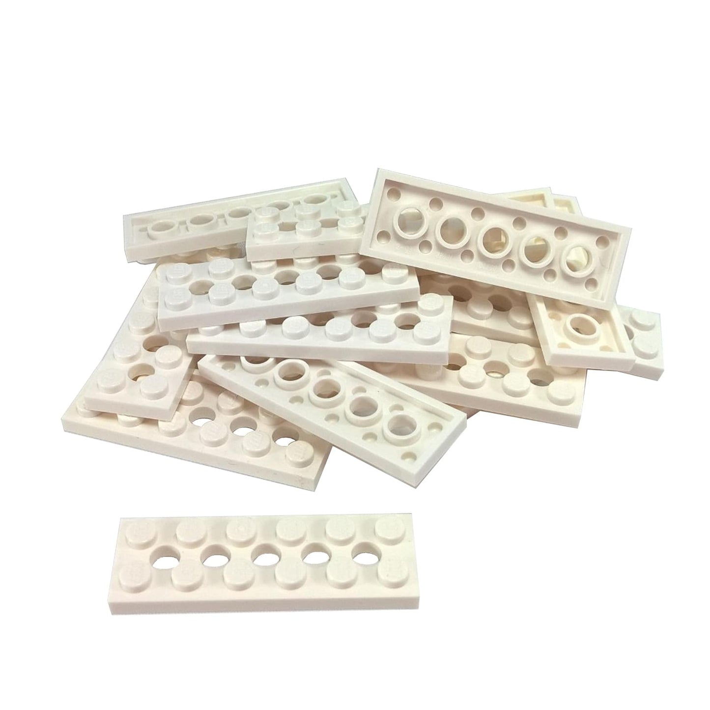LEGO® Placa Technic 2x6 con 5 agujeros en blanco, pieza de placa estructural para marcos y construcciones Technic
