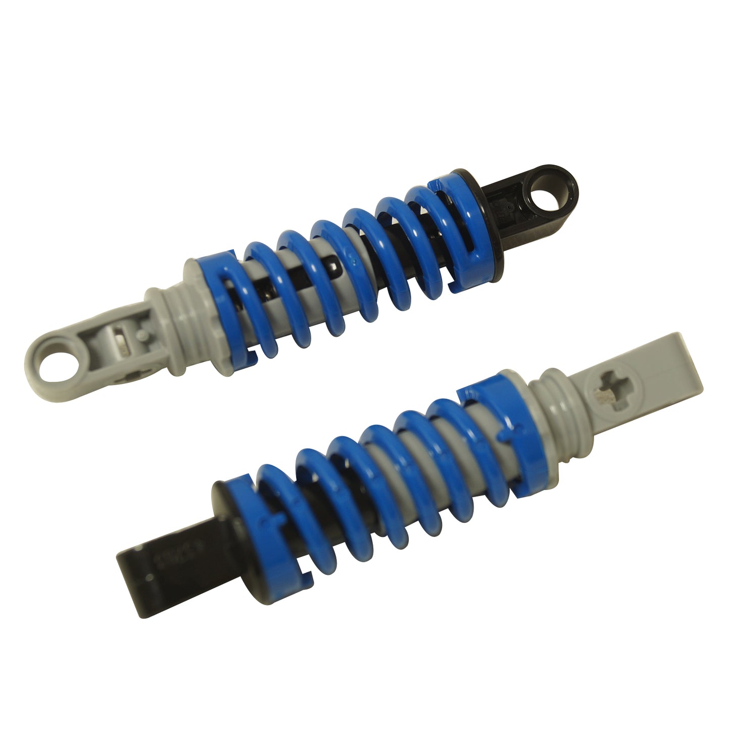 LEGO® Technic shock absorber 9L in blue, spring-loaded suspension component for Technic cars and off-road builds
