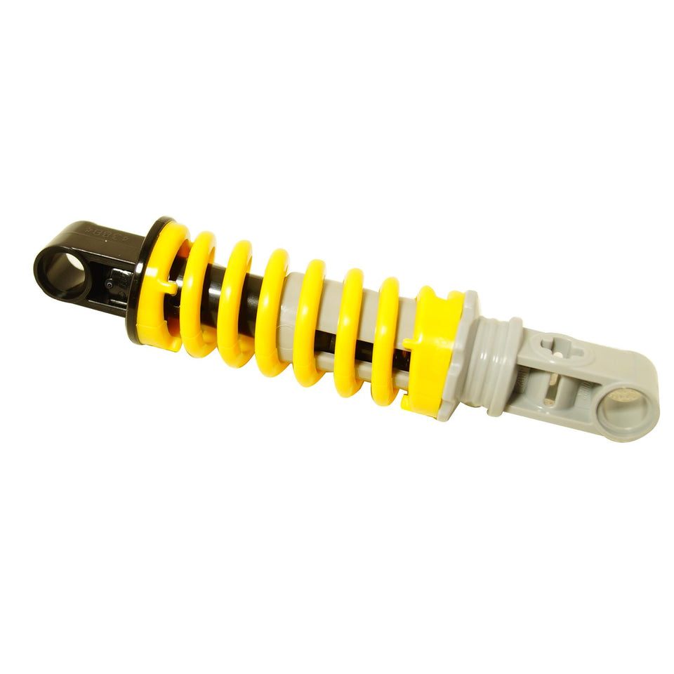 LEGO® Technic shock absorber 9L in yellow, spring suspension element for Technic cars, trucks, and machinery
