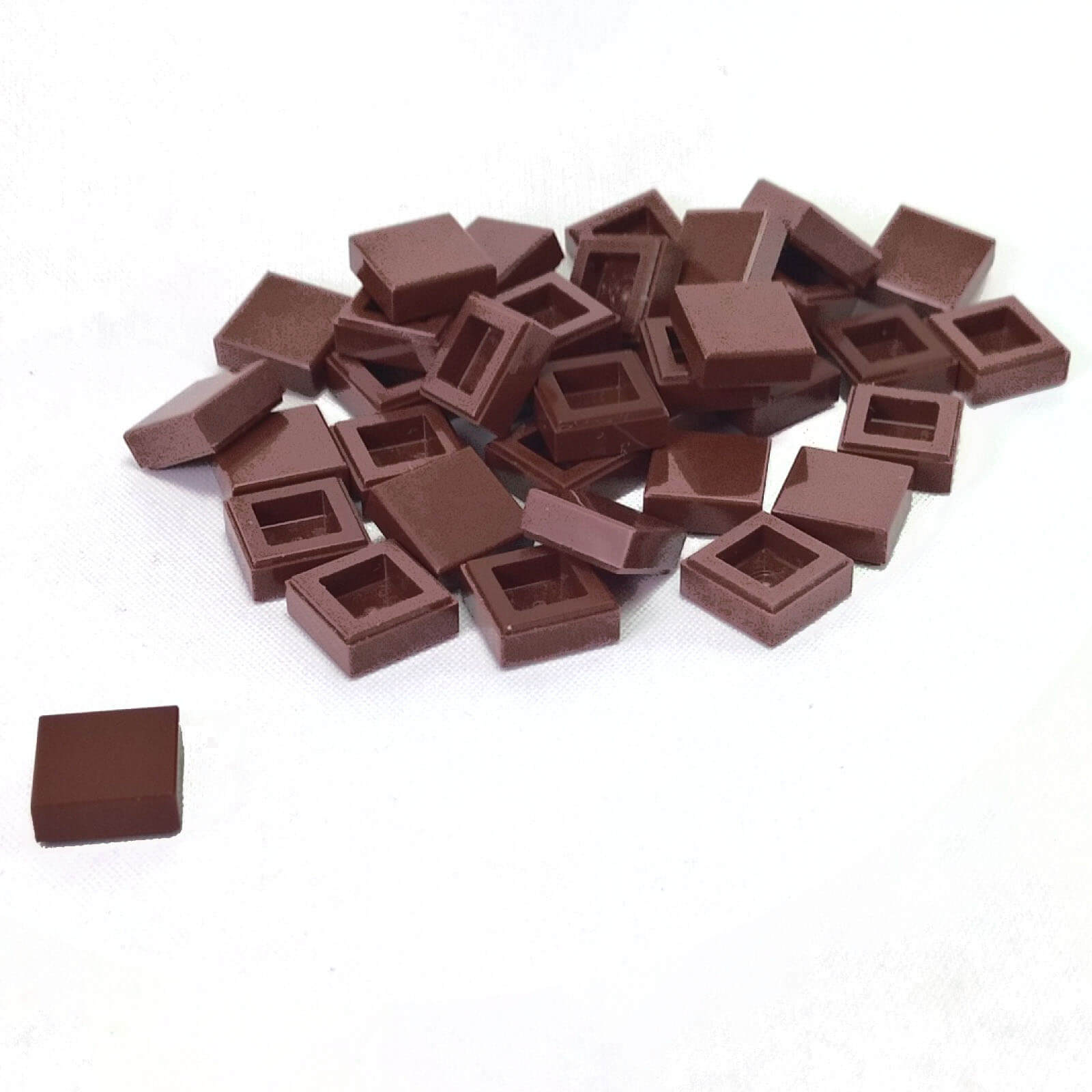 LEGO Tile 1 x 1 part 3070 smooth square building element reddis-brown