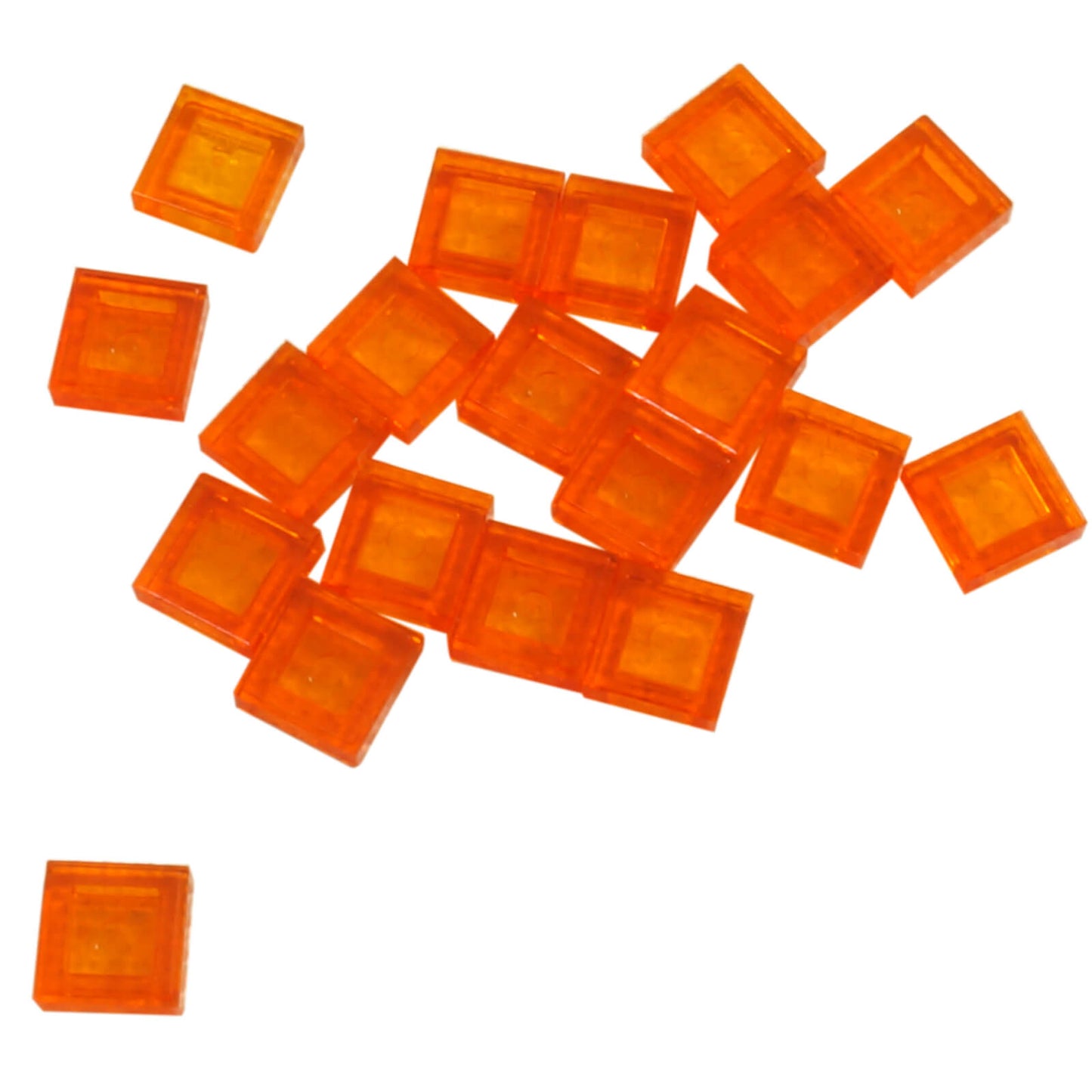 LEGO Tile 1 x 1 part 3070 smooth square building element trans-neon orange