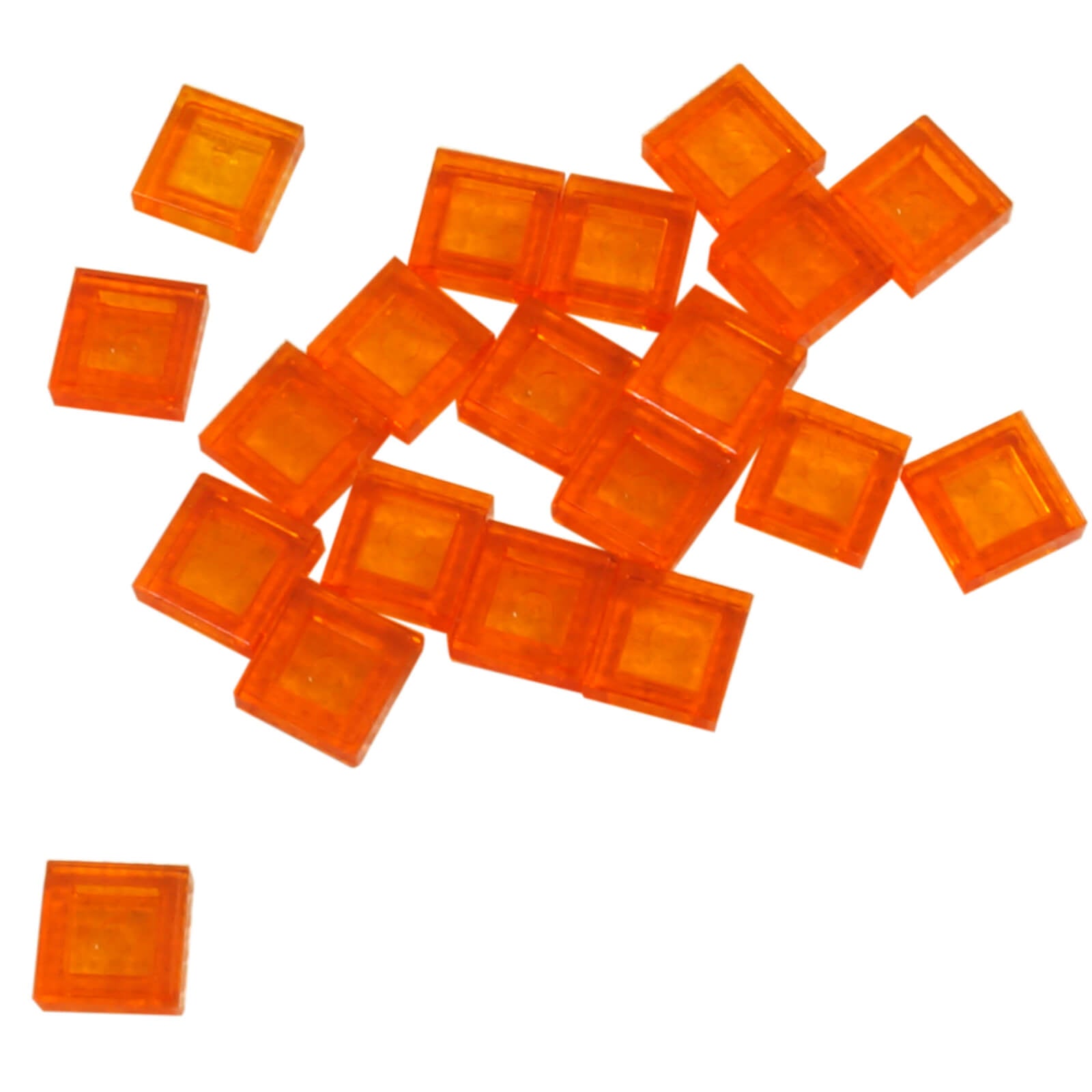 LEGO Tile 1 x 1 part 3070 smooth square building element trans-neon orange
