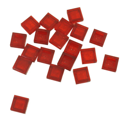 LEGO Tile 1 x 1 part 3070 smooth square building element trans-red