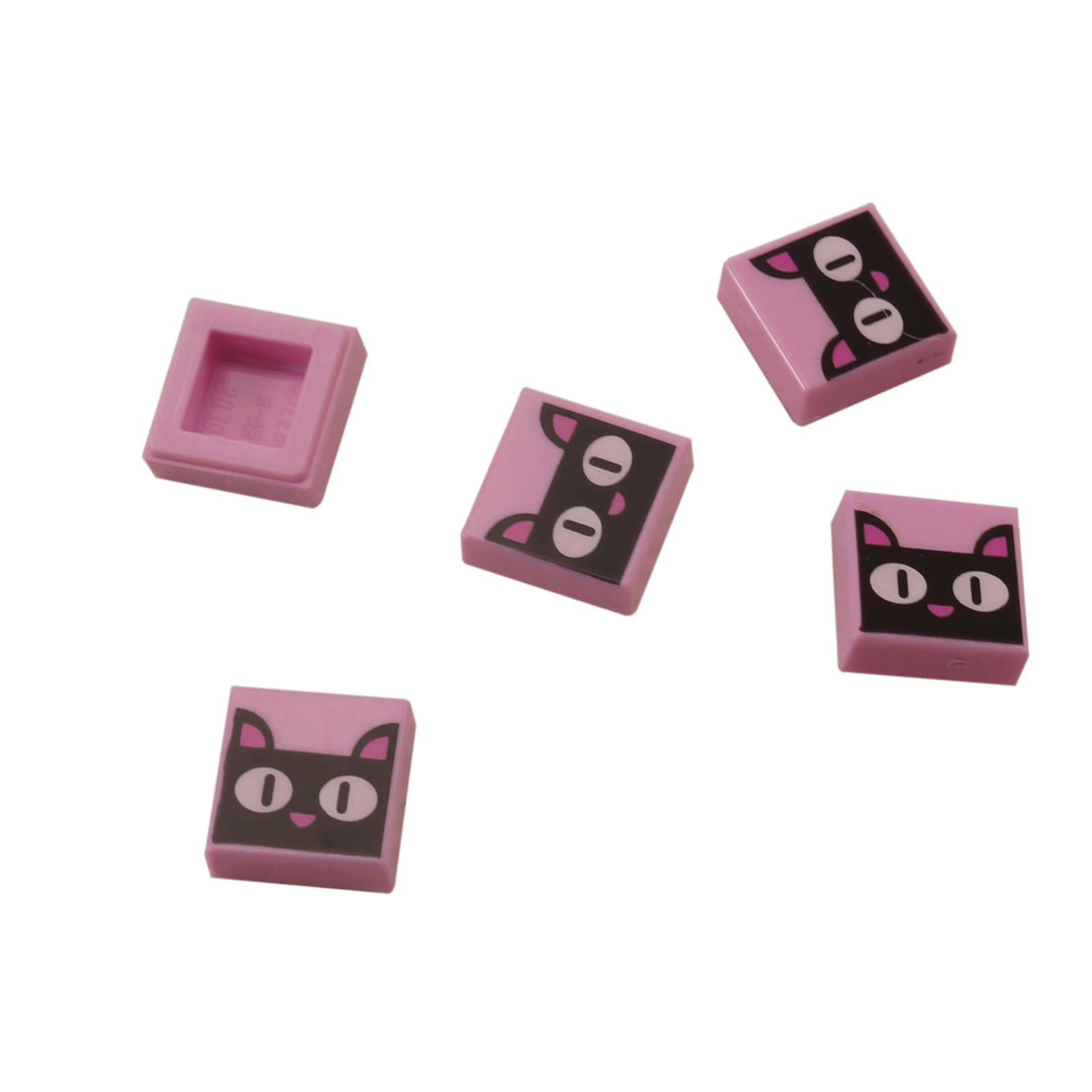 LEGO Tile 1 x 1 with Groove Cat Face Pattern 3070bpb141