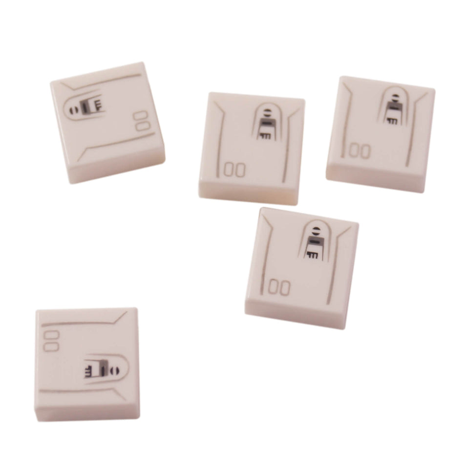 LEGO Tile 1 x 1 with Groove featuring Snowtrooper Backpack Pattern 3070bpb086