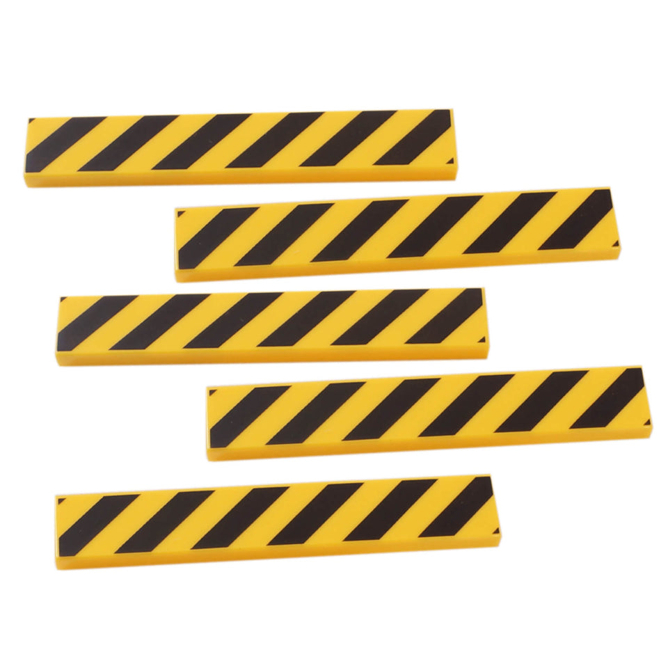 LEGO Tile 1 x 6 with Danger Stripes Pattern 6636pb160