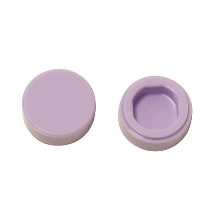 LEGO® round tile 1 x 1 with smooth studless surface, used for clean detailing and decorative finishes, lavender color
