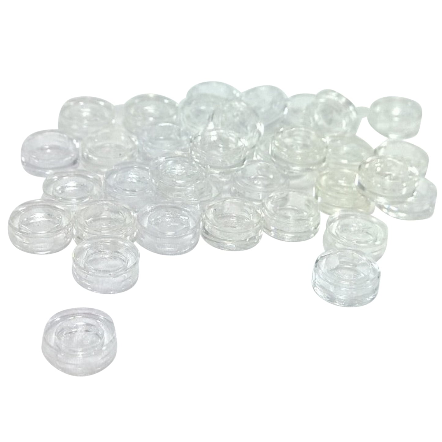 LEGO® round tile 1 x 1 with smooth studless surface, used for clean detailing and decorative finishes, trans-clear color
