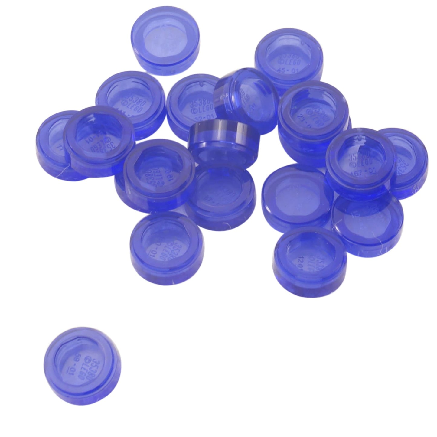 LEGO® round tile 1 x 1 with smooth studless surface, used for clean detailing and decorative finishes, trans-purple color
