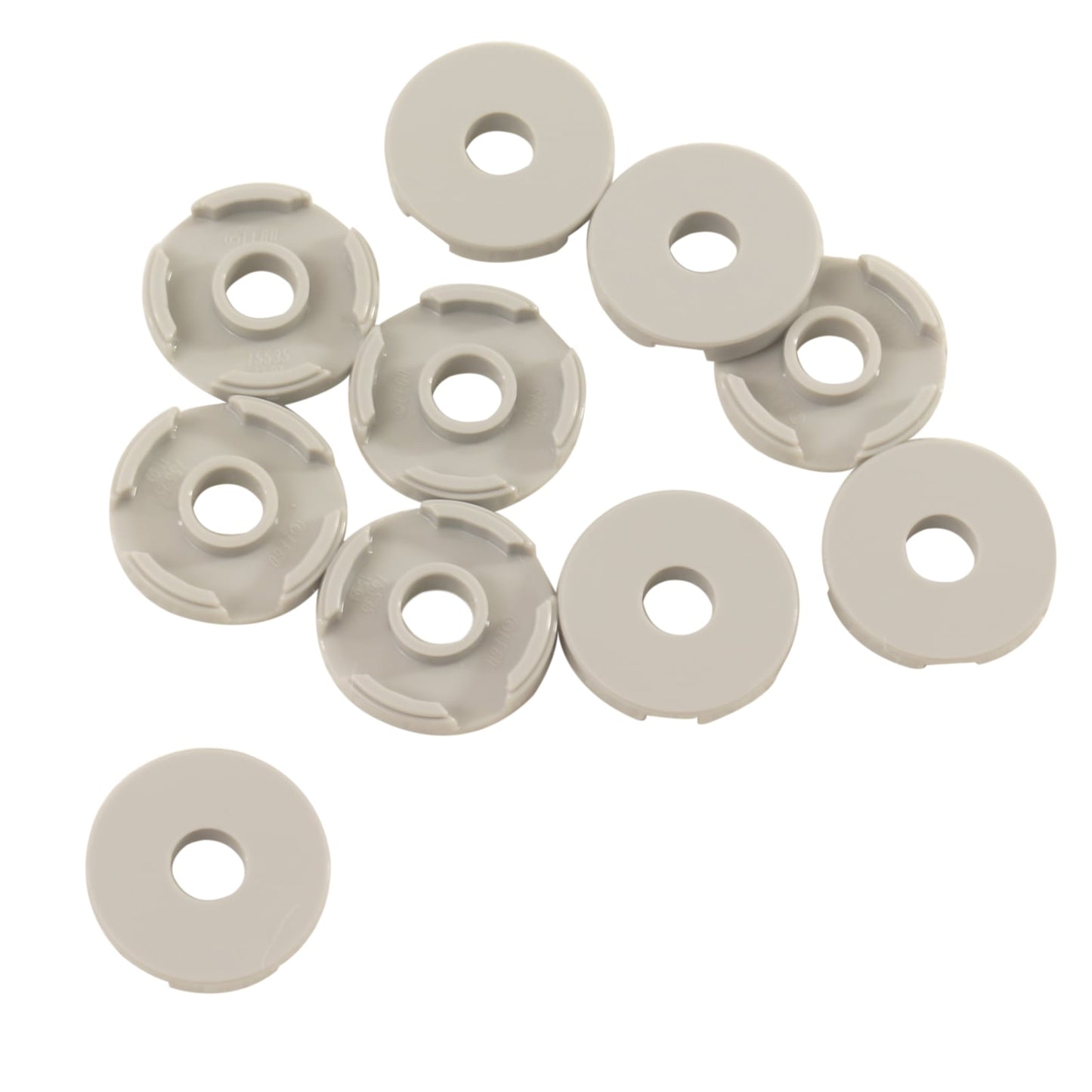 LEGO® round tile 2 x 2 with center hole, smooth finished surface for axles, bars, or decorative detailing, light bluish gray color
