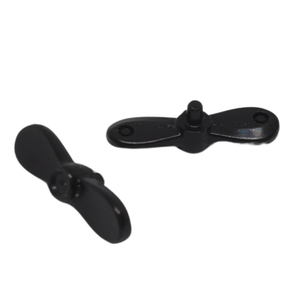 LEGO® tiny two-blade propeller with small pin part 54568 in black