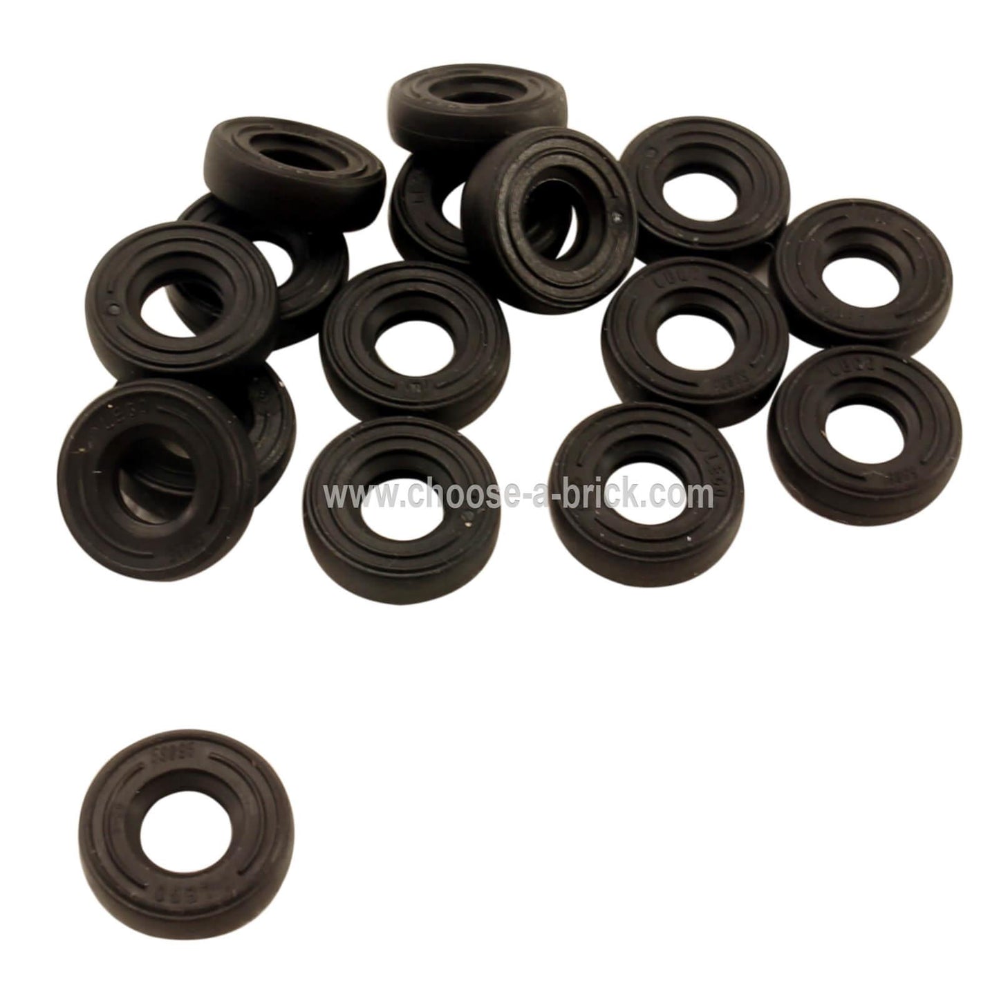 LEGO smooth tire 14mm x 4mm part 59895 with embossed side detail