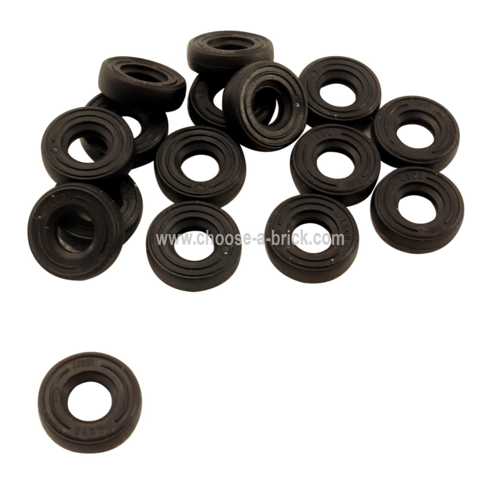 LEGO smooth tire 14mm x 4mm part 59895 with embossed side detail