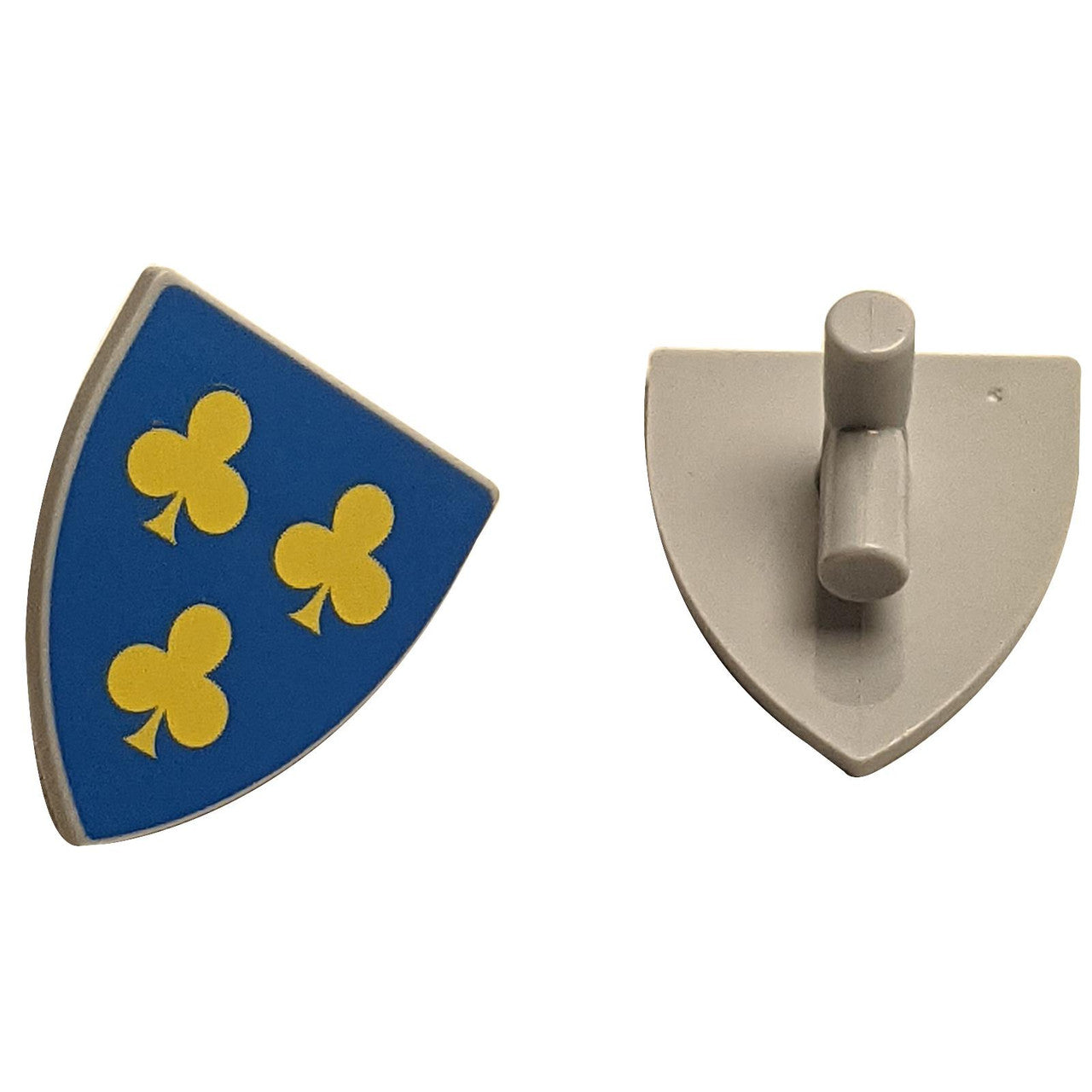 LEGO® dreieckiger Schild 3846pb061 mit drei gelben Kleeblättern auf blauem Grund
