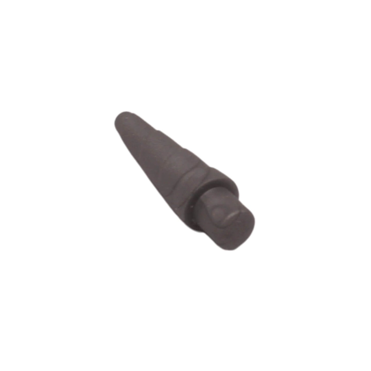 LEGO® Unicorn Horn 89522 with tapered ridged shape and cylindrical connection end flat silver