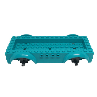 LEGO Vehicle Base 18923c01 in dark turquoise with wheel arches.