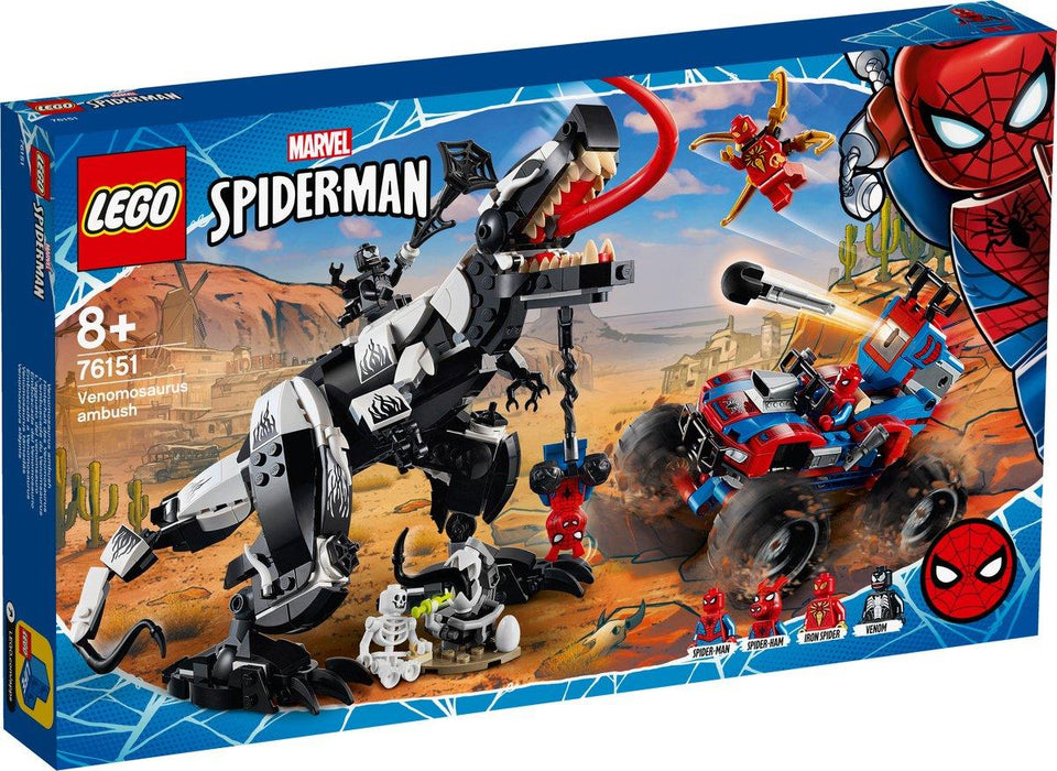 LEGO® Marvel Venomosaurus Ambush 76151 setlåda med Spider-Man, Iron Spider, Spider-Ham och Venom
