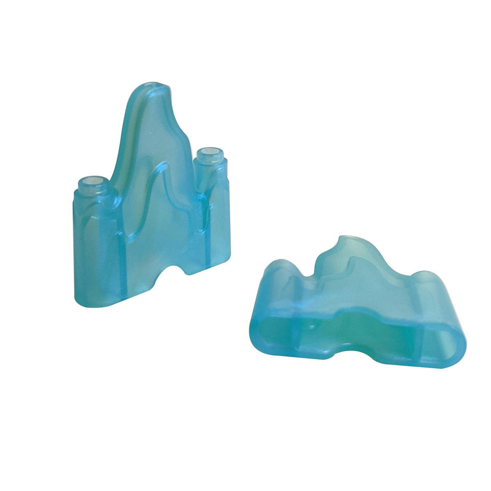 LEGO® Wave Rounded 1 x 4 with 2 Studs on Ends 70880 decorative flame effect element trans light blue