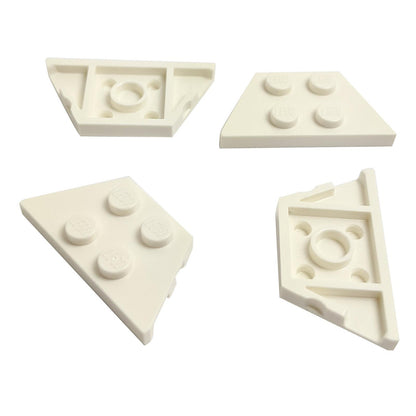 LEGO® Wedge Plate 2 x 4 (51739) – Left-Sloped Building Element in White