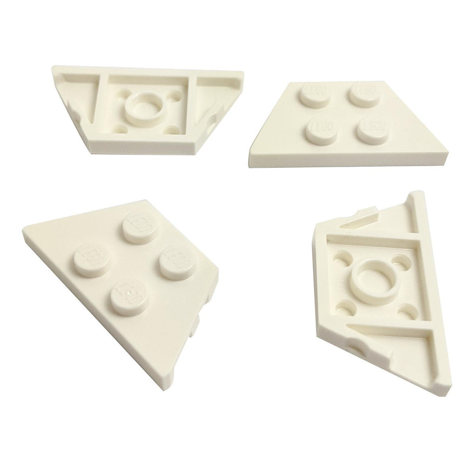 LEGO® Wedge Plate 2 x 4 (51739) – Left-Sloped Building Element in White
