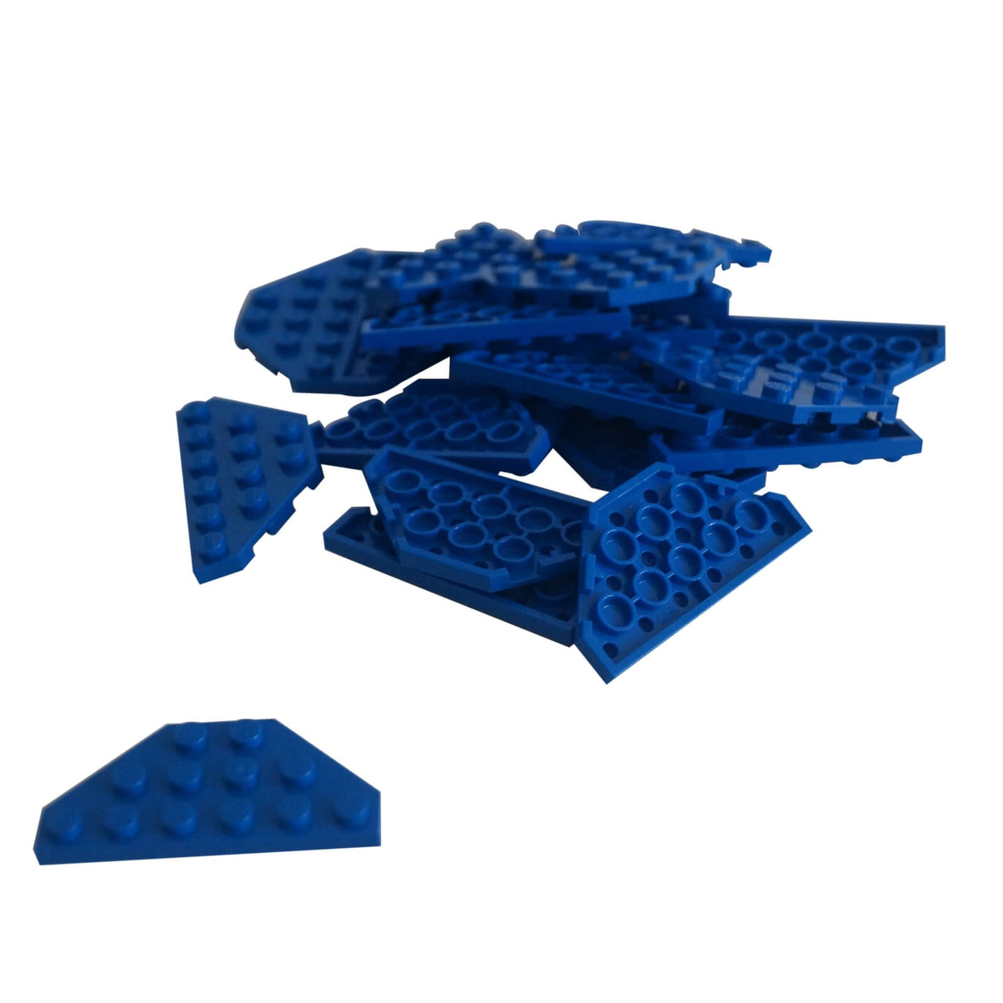 LEGO Wedge Plate 3 x 6 Cut Corners 2419 blue