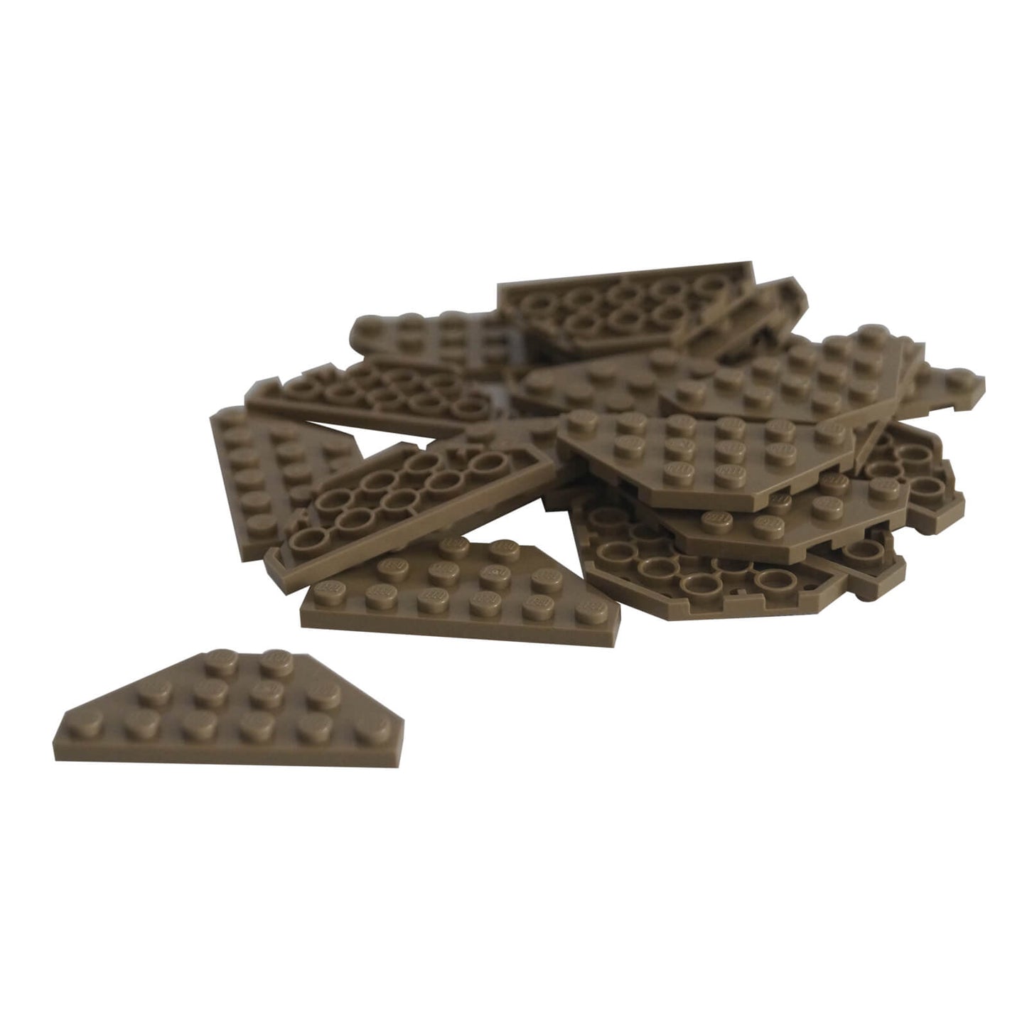 LEGO Wedge Plate 3 x 6 Cut Corners 2419 dark tan