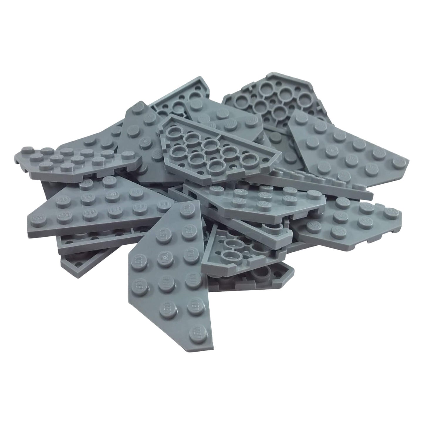 LEGO Wedge Plate 3 x 6 Cut Corners 2419 light bluish gray