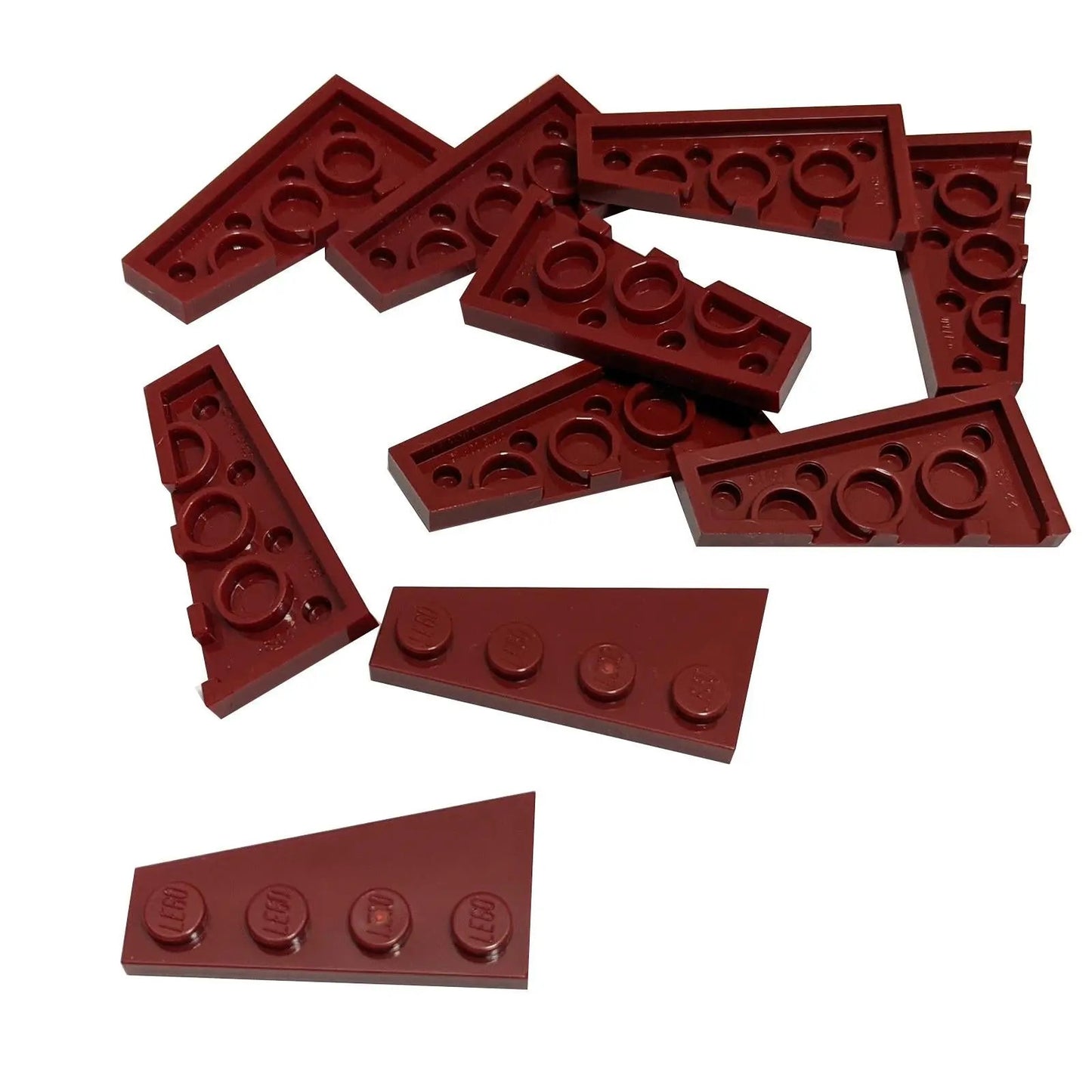  LEGO® Wedge Plate 4x2 Right (41769), showing the angled shape and stud pattern.