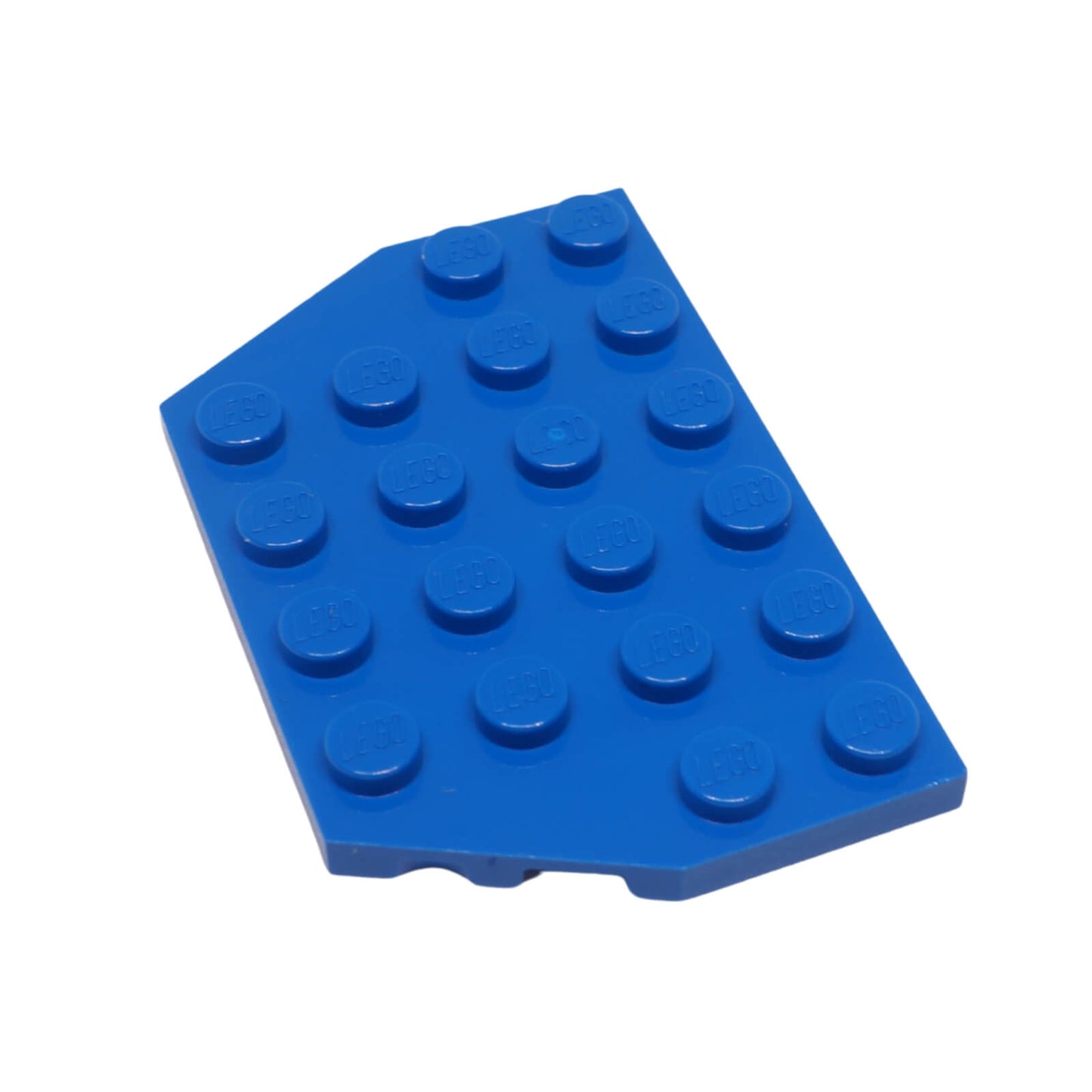 LEGO wedge plate 4x6 cut corners part 32059 angled plate piece, blue