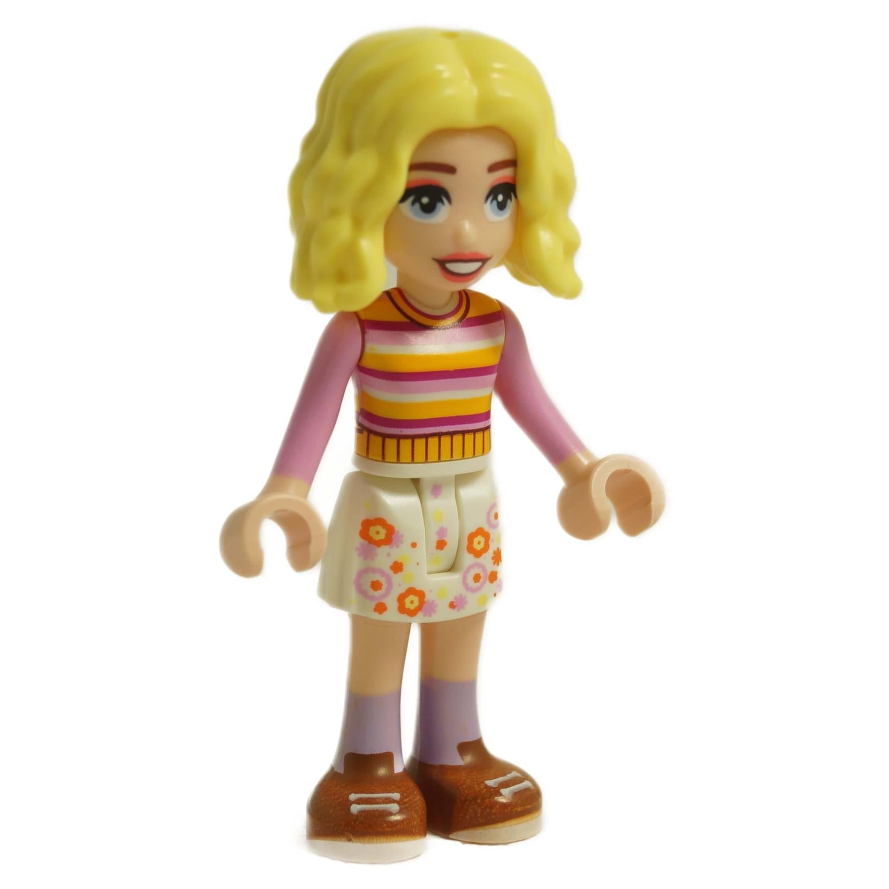 LEGO Enid Sinclair Minidoll (wed003) in her colorful striped sweater and floral skirt.