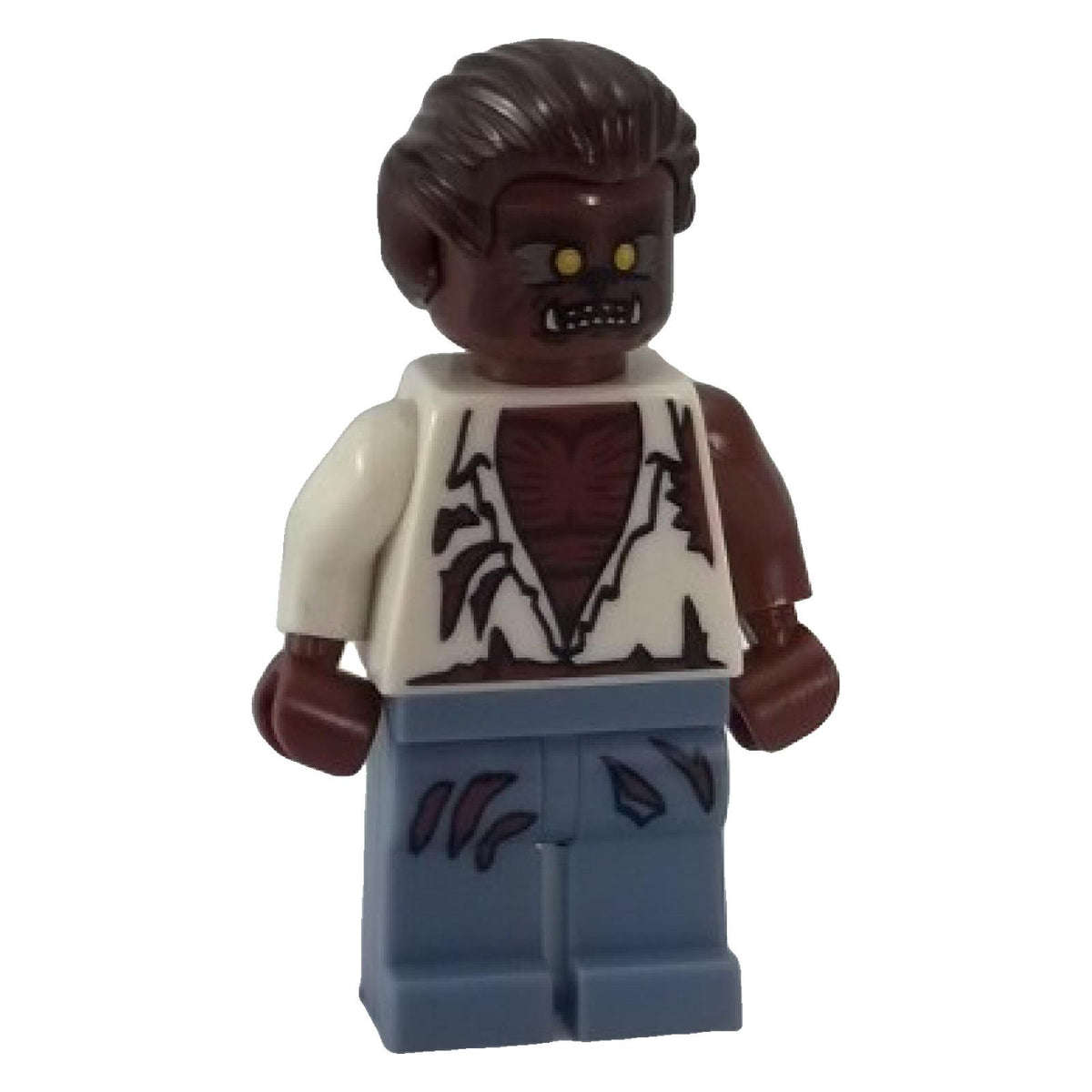 LEGO® Werewolf Series 4 col060 minifigure with torn shirt and snarling face