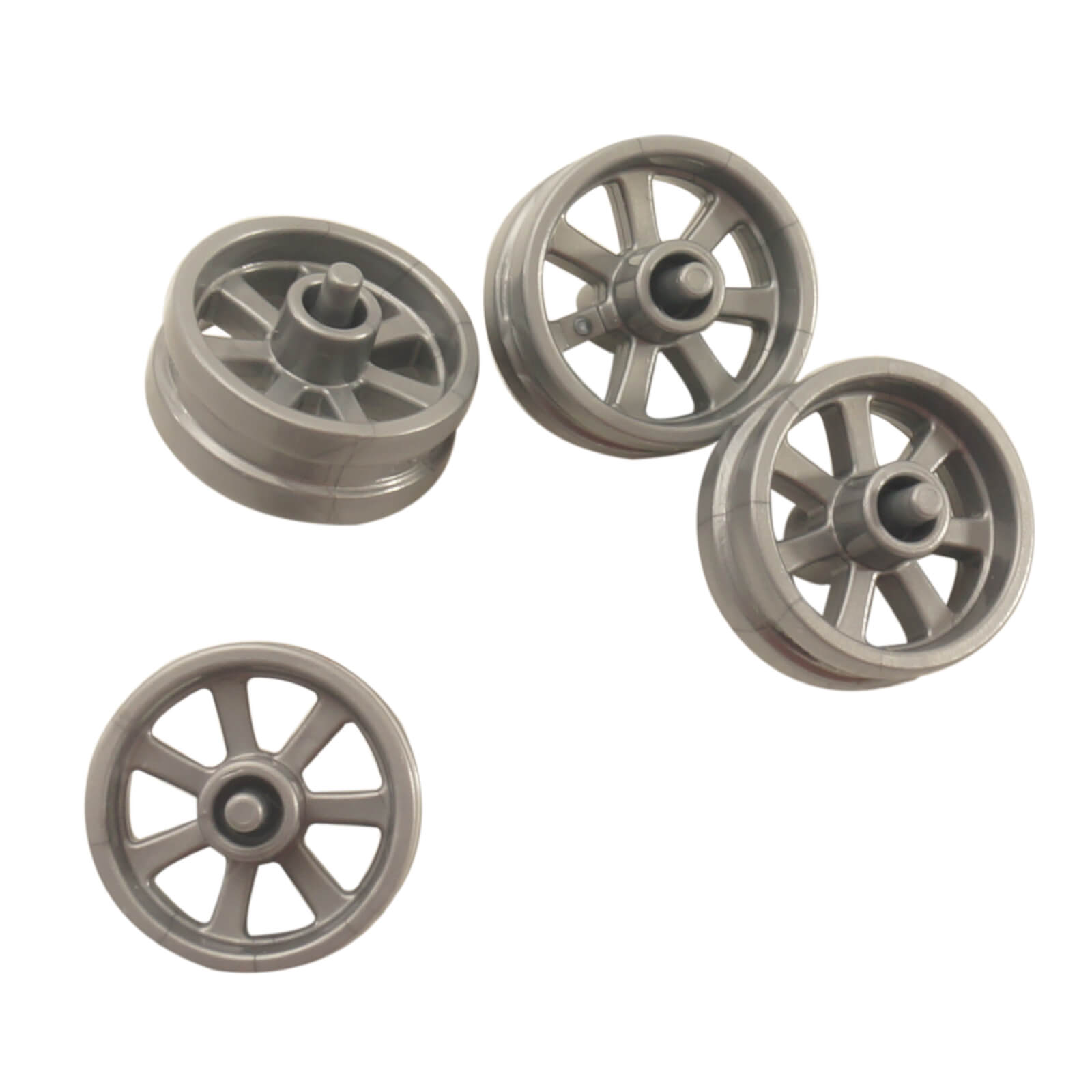 LEGO motorcycle wheel 15mm x 6mm part 50862 - Flat Silver