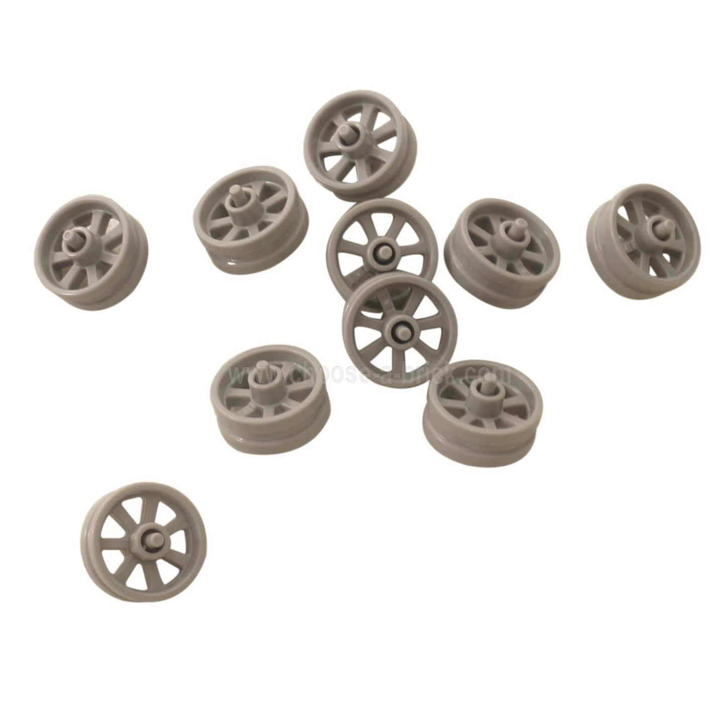 LEGO motorcycle wheel 15mm x 6mm part 50862 - Light Bluish Gray