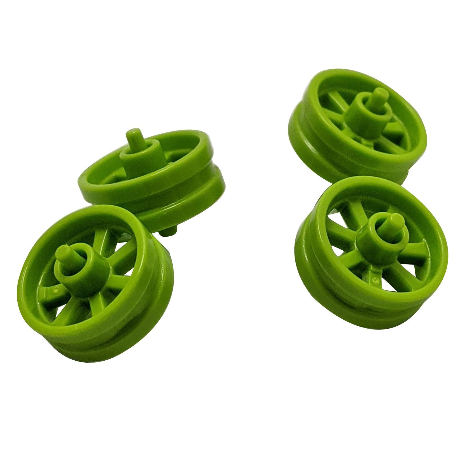 LEGO motorcycle wheel 15mm x 6mm part 50862 - Lime