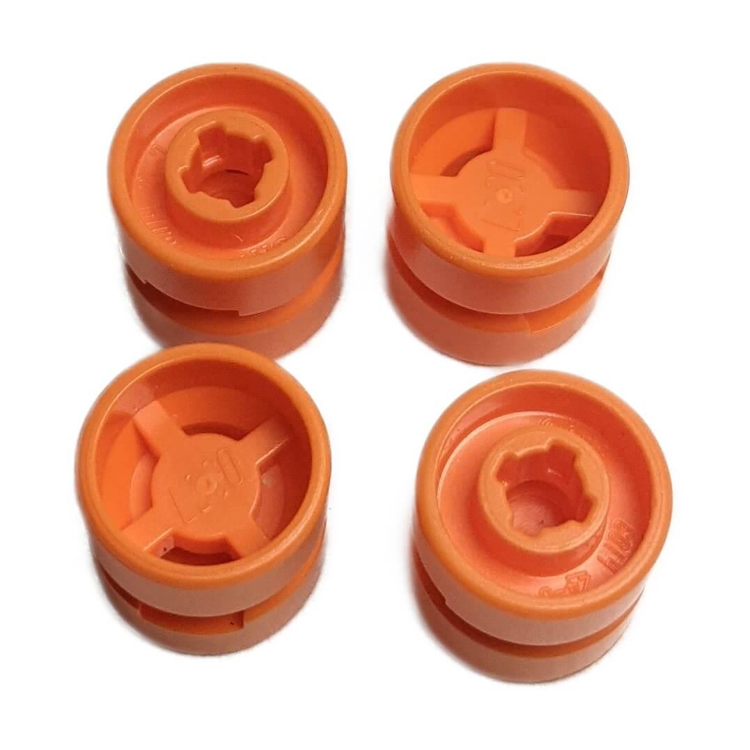 LEGO wheel 11mm with notched hole part 6014b Orange