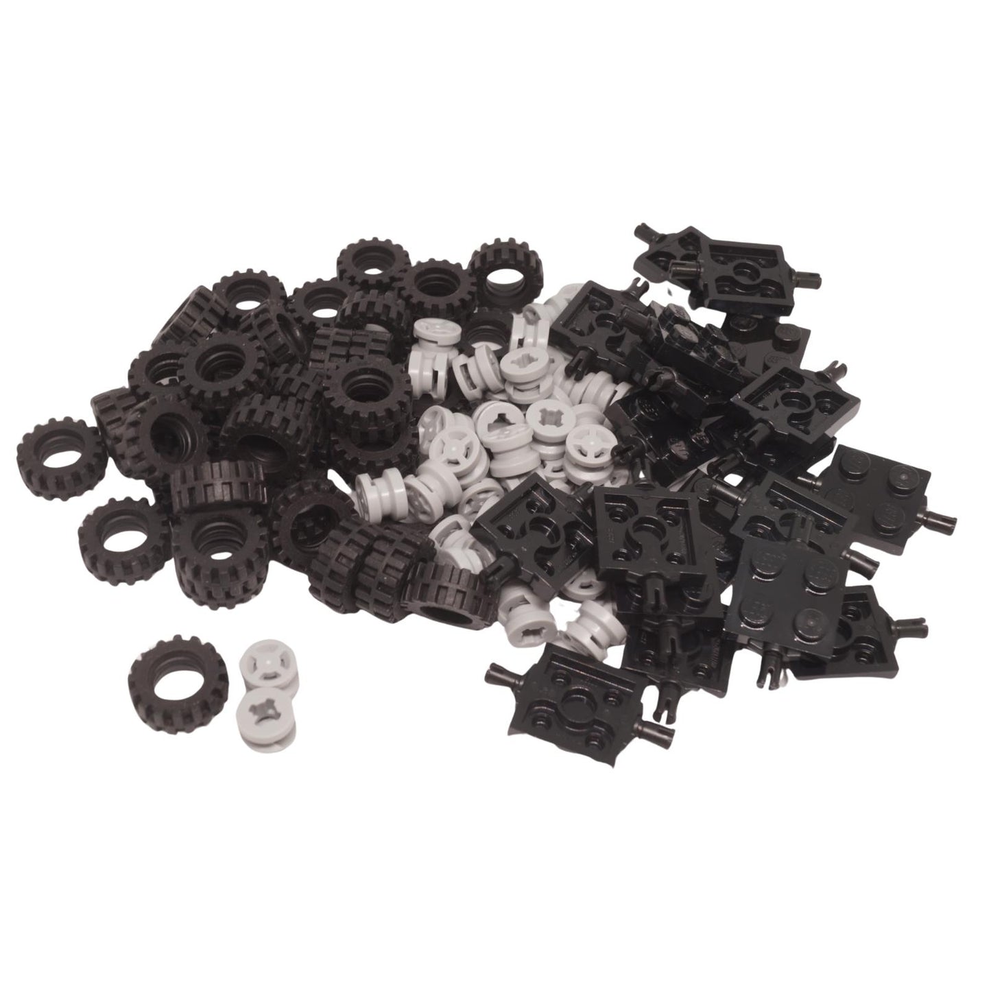 LEGO® wheel assembly bundle with tyres wheel hubs and vehicle components