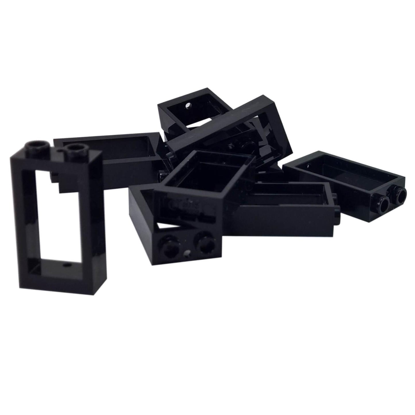 LEGO window 1x2x3 flat front part 60593 building element, black