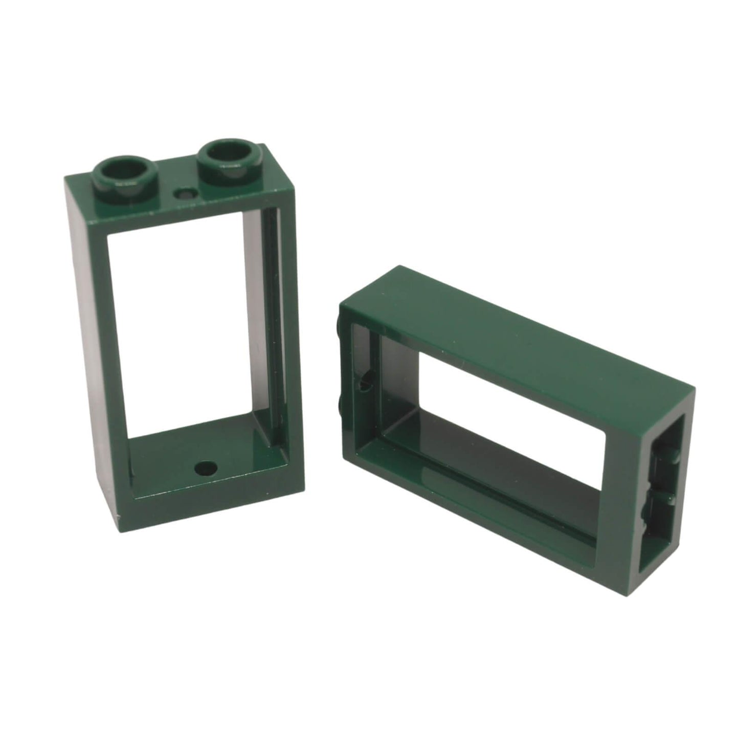 LEGO window 1x2x3 flat front part 60593 building element, dark green