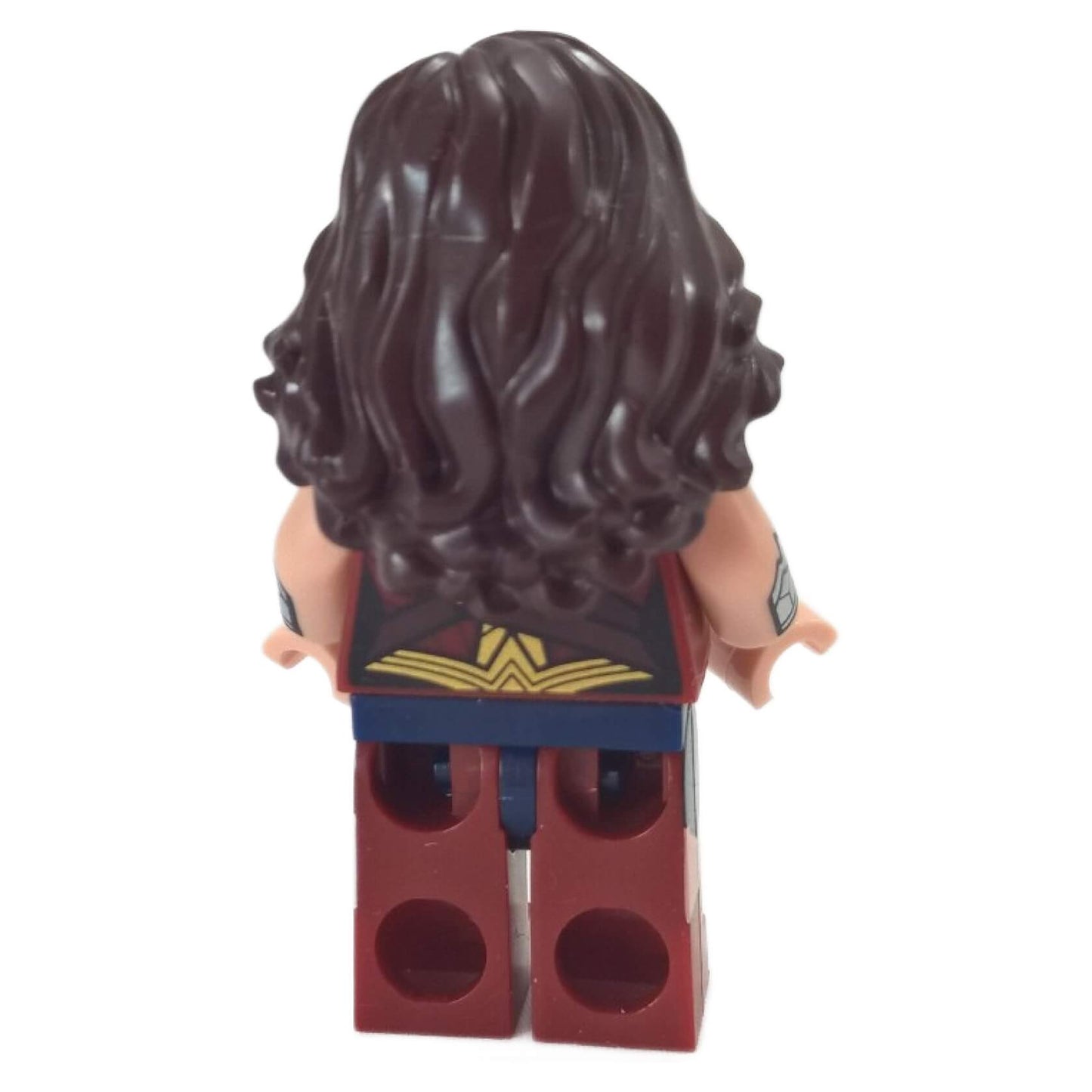 LEGO Wonder Woman minifigure sh0221 back view dark brown hair
