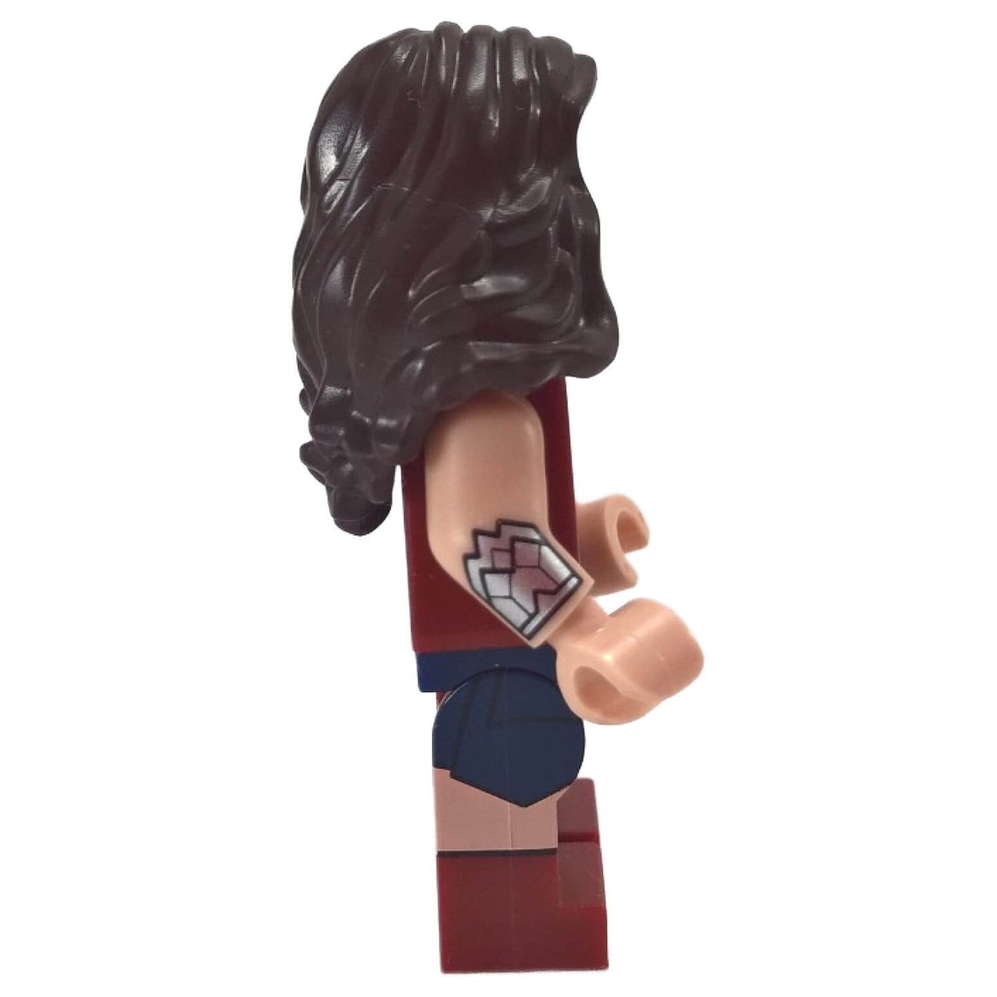 LEGO Wonder Woman minifigure sh0221 side view dark brown hair