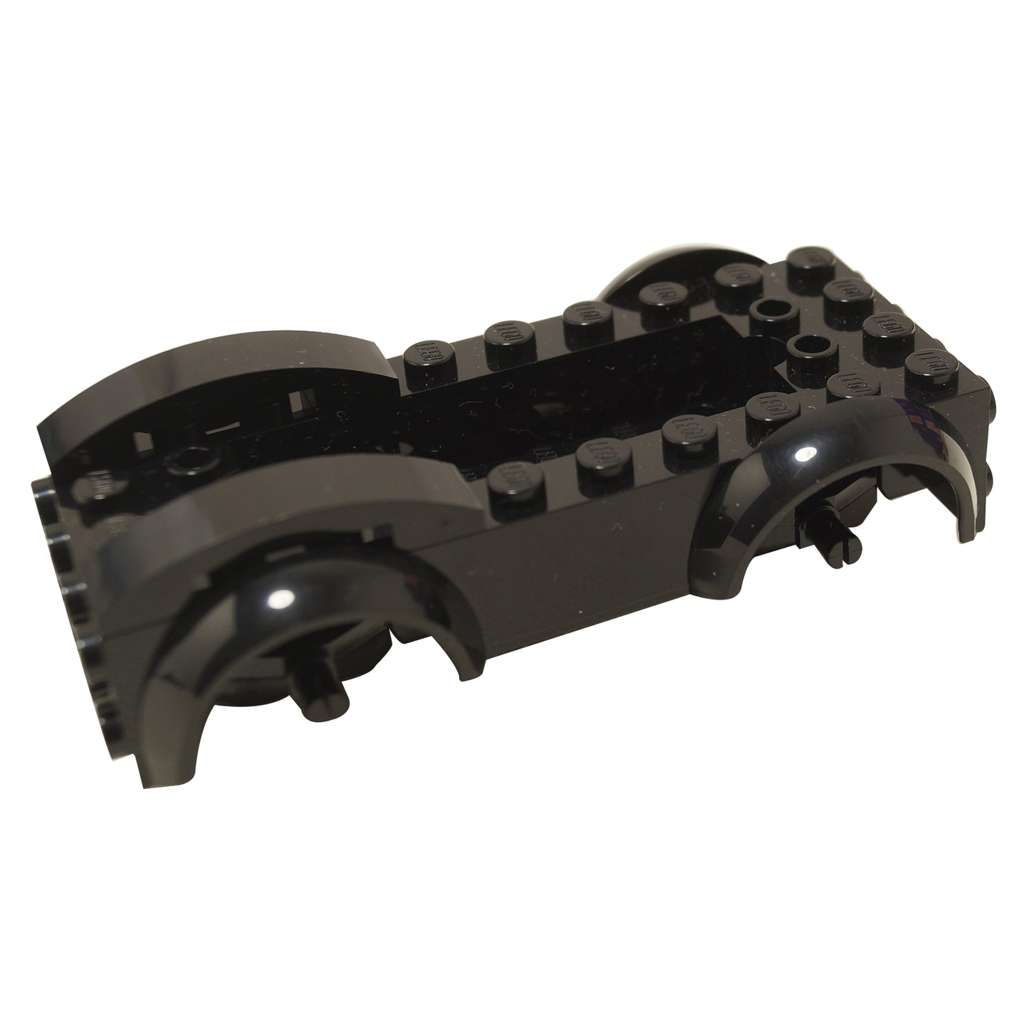 Vehicle, Base 5 x 10 x 2 1/2 with Mudguards and 6 x 2 Recessed Center with 3 Holes with (Same Color) Wheels Holders Attached