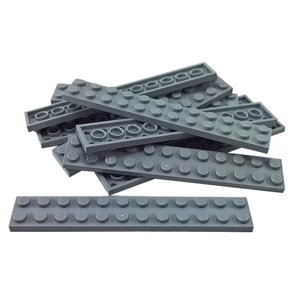 LEGO® Piastra 2 x 12 in grigio bluastro chiaro, una lunga piastra rettangolare da costruzione con dodici bottoni sopra.

