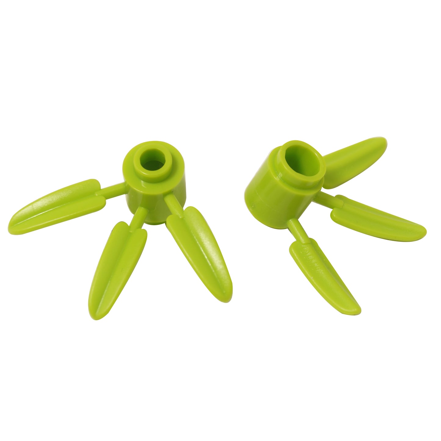 Mattoncino Rotondo 1 x 1 con 3 Foglie di Bambù 