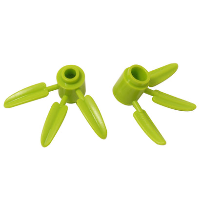 Mattoncino Rotondo 1 x 1 con 3 Foglie di Bambù 