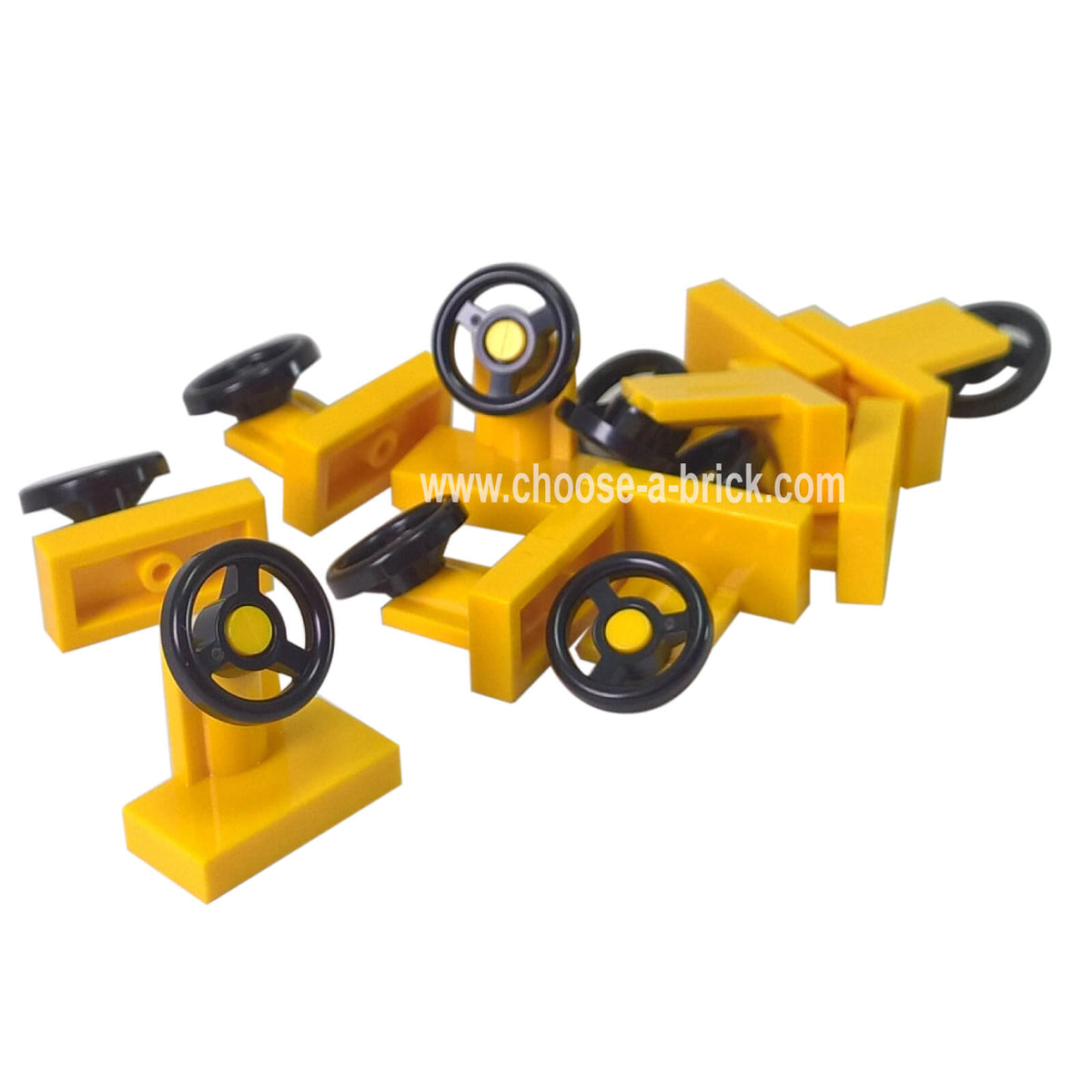 Vehicle, Steering Stand 1 x 2 with Black Steering Wheel - 3829c01
