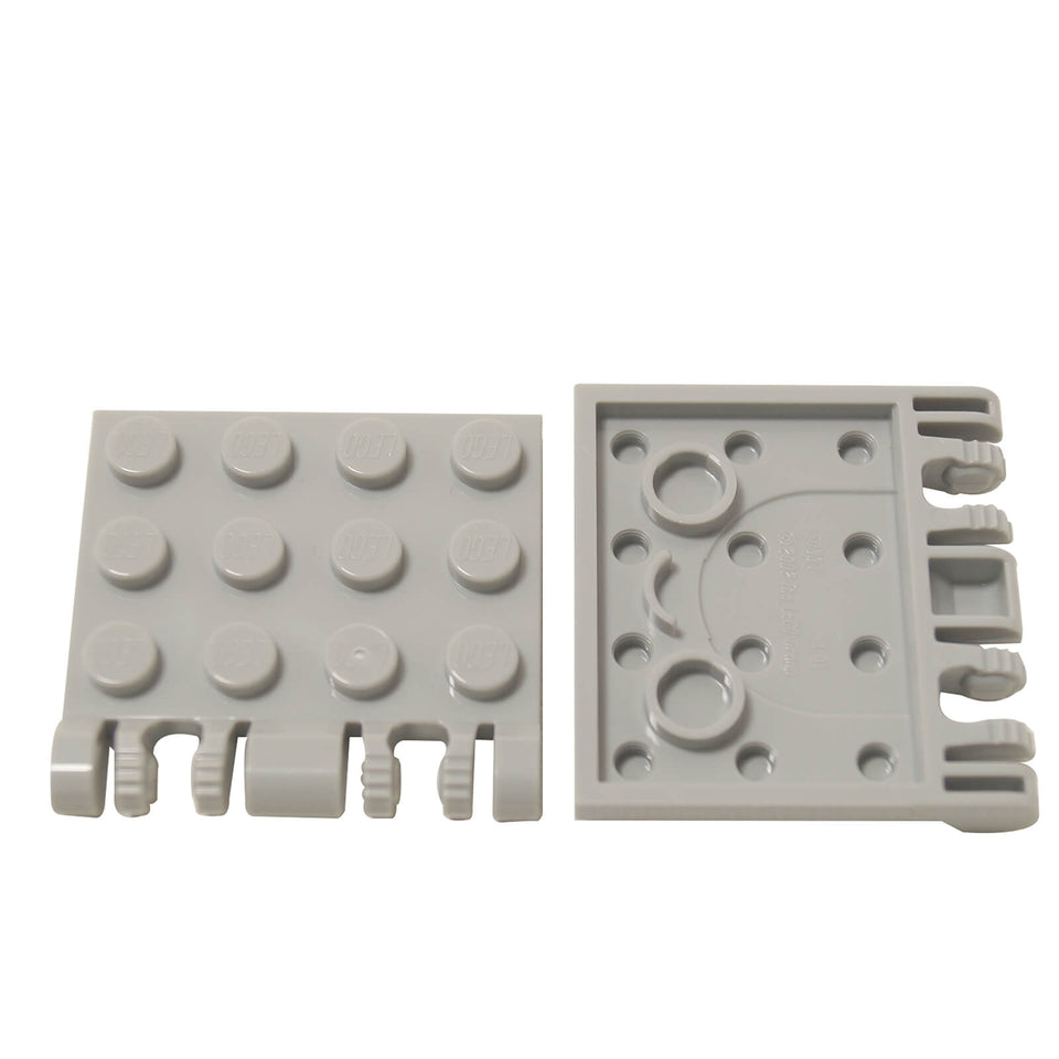 Light bluish Gray hinge plate 3x4 locking dual 2 finger building piece