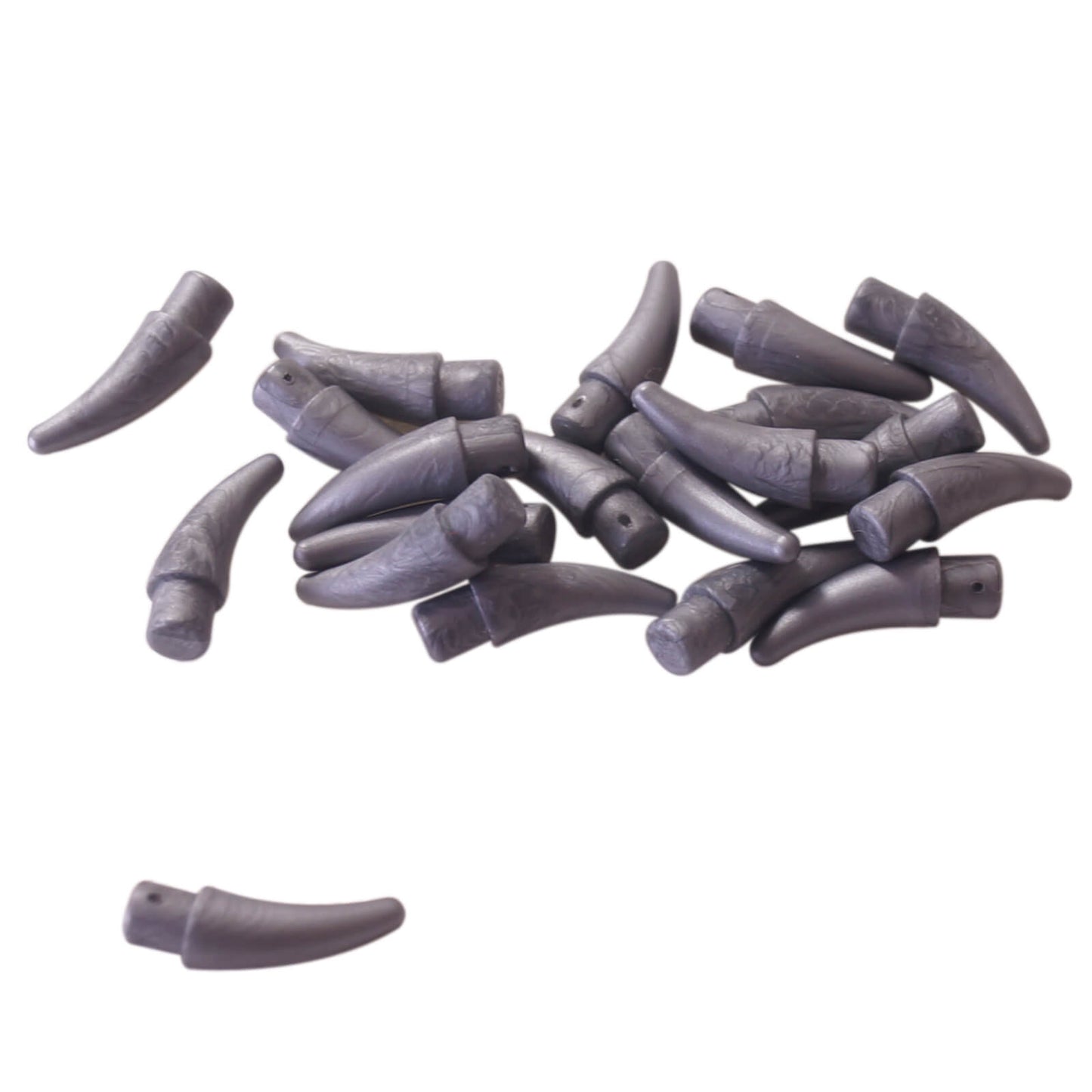 LEGO® small pearl dark gray barb claw horn pieces, curved spike parts